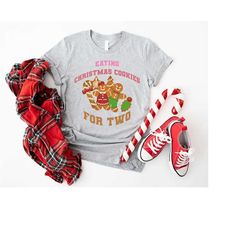 christmas maternity shirt,eating christmas cookies for two,christmas pregnancy announcement shirt,future mom christmas s