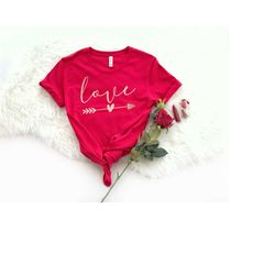 love valentine's shirt - arrow love shirt - glitter valentine's day shirt - cute valentine's day tee - valentine's gift