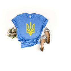 ukraine trident t shirt, ukraine, ukraine coat of arms, ukrainian patriotic t shirt, ukraine heritage t shirt, stand wi