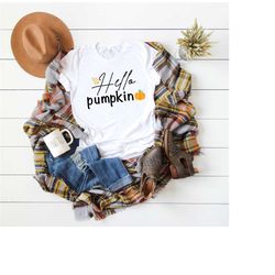 hello pumpkin shirt - fall pumpkin shirt - womens fall t shirt -pumpkin patch shirt-womens pumpkin shirt-hello pumpkin t
