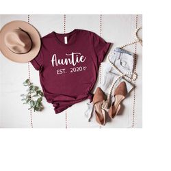 auntie shirt, aunt gift, auntie established shirt, aunt shirt, christmas gift aunt, gift for sister, pregnancy announcem