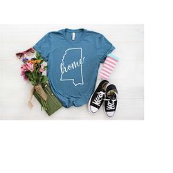 mississippi home t-shirt-unisex fit bella canvas tee -short sleeve tee -state pride -mississippi state tee - magnolia st