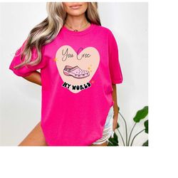 funny valentine's day t-shirt you croc my world, funny you croc my world, funny you croc my world, funny valentin gift