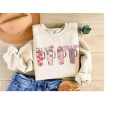 sweatshirt-shirt girl girl pink valentine's day, cute pink cup sweater, valentine's day pink cup shirt, valentine's day