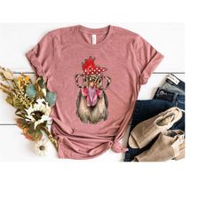 hen chicken 4h farm egg humor shirt for women, cute glasses chick, funny backyard chicken, chicken gift shirt, mother's