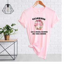 grammingo shirt, cute grandma shirt, grandmother t-shirt, flamingo grammingo like a normal grandma only more awesome t-s