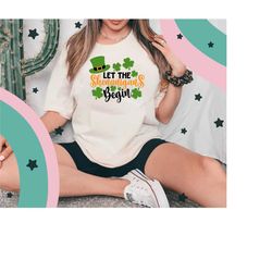 let the shenanigans begin shirt, st patricks day party shirt, funny st paddys shirt , st pattys irish tee, green beer sh