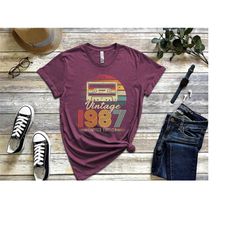 35th birthday gift shirt, vintage 1987 birthday shirt, 35th birthday shirts, classic 1987 shirt, all original parts, lim