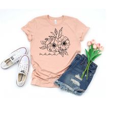 floral mama shirt, flower mama shirts, mama flowers shirt, plant mom shirt, wildflower shirt, mother's day gift idea, mo