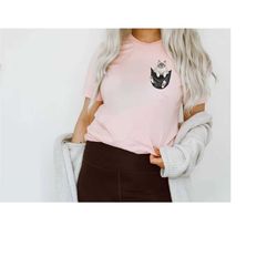 black cat shirt, cat shirt, cute kitty tee, kitten t-shirt, gift for cats lover, cat mom shirts, cat shirt women, cat sh