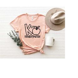 k is for kindergarten, kindergarten teacher tee, teacher shirt, field trip shirts for teachers, shirts for teachers gift