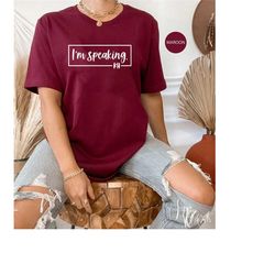 i'm speaking t-shirt, written political shirt, democrat political tee, kamala harris t-shirt, democrat tee, feminist gif