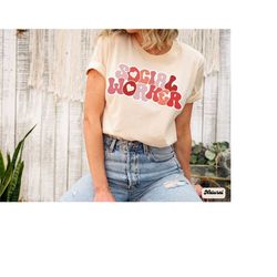 retro social worker valentine shirt, school social worker valentines day t-shirt, social work tee, valentine's day gift