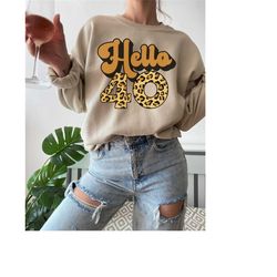 40th birthday sweatshirt, hello 40 shirt, hello forty sweater, birthday gift ideas for women, ladies leopard 1983 tshirt