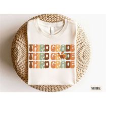 third grade teacher thanksgiving shirt, 3rd grade teacher tshirt, 3rd grade team shirts, fall third grade t-shirt, eleme