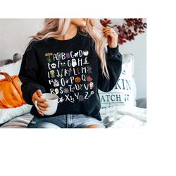 halloween teacher sweatshirt, alphabet sweater, fall teacher abc shirt, spooky kindergarten, preschool, pre k, 4k, dayca