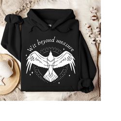 wit beyond measure shirt, wit hoodie, wizard school house sweater, eagle hoodie, magical sweatshirt, witch shirt, bookis