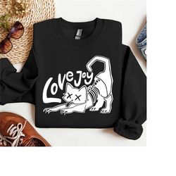 peace love joy sweatshirt, rock band edition, tour concert sweater, popular sweatshirt,the lazy cat, love in every threa