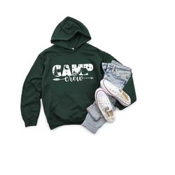 camping crew hoodie, happy camper hoodie, camper sweatshirts, hiking gift shirt, unisex clothing, nature lover gift, adv