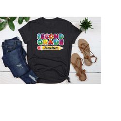 2nd grade teacher shirt, 2nd grade tees, second grade teacher shirt, 2nd grade shirt, second grade teacher tee, cute sec