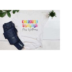 kindergarten teacher gift,personalized kindergarten teacher shirt,kinder crew teaching shirt,cute kindergarten shirt,ele