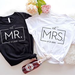 mr. and mrs. shirt, couples shirt, matching shirt, husband shirt, best selling shirt, married shirt, wifey hubby shirt,