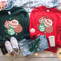 retro christmas sweatshirt, christmas ornament sweater, merry christmas shirts for women, christmas crewneck, xmas holid