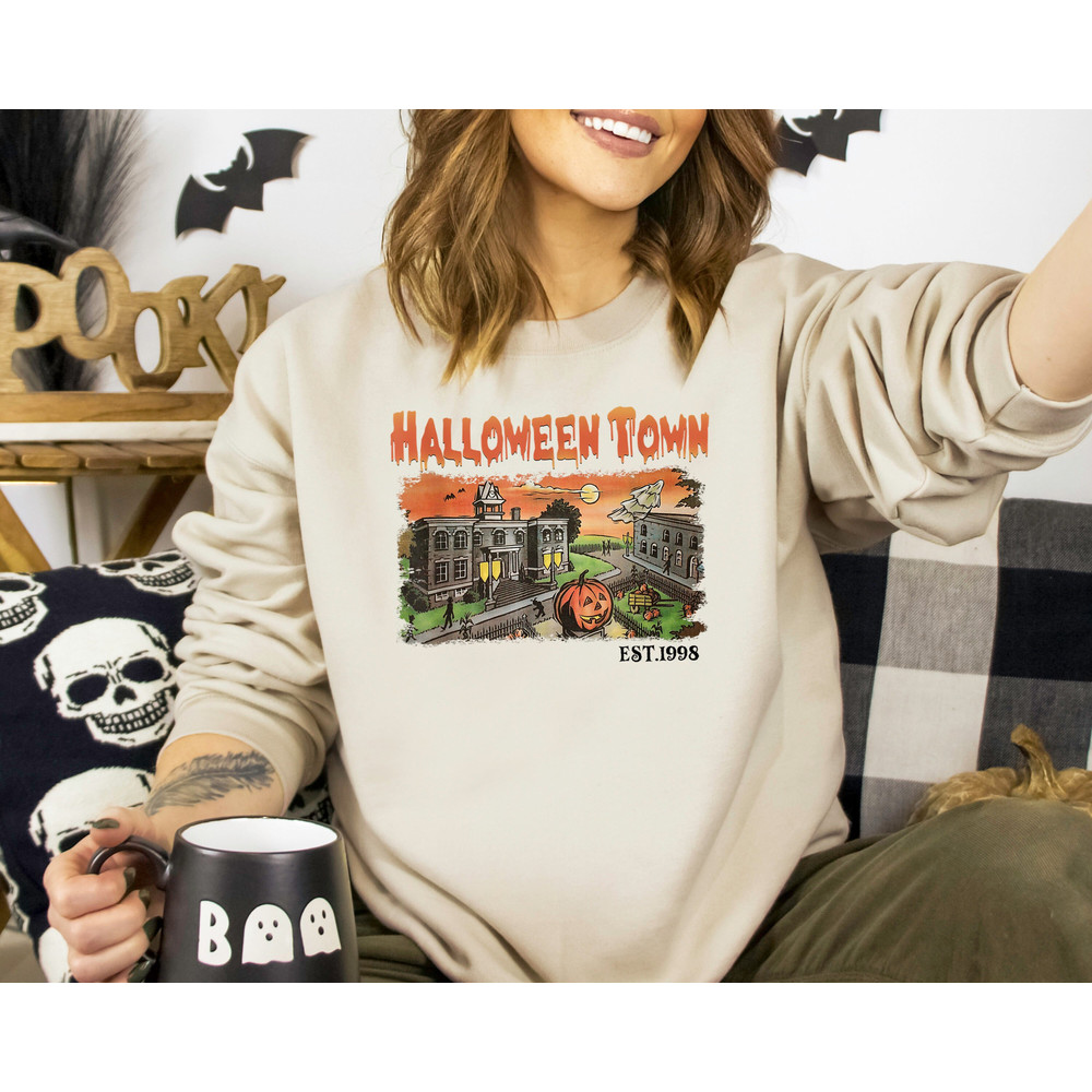 Halloweentown Sweatshirt, Halloween Shirt, Est 1998 Sweatshirt, Spooky Shirt, Retro Halloween Sweatshirt, Halloween Shirt, Halloween Gift.jpg