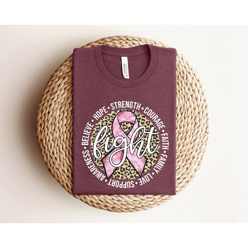 Hope Strength Courage Faith Shirt, Cancer Awareness, Cancer Family Support, Pink Ribbon Shirt, Cancer Fighter Shirt, Pink Day Sweatshirt.jpg
