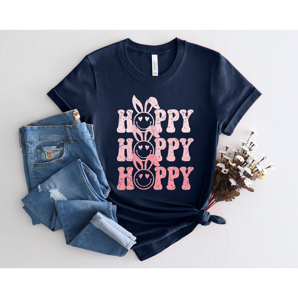 Hoppy Easter Bunny Ears Shirt, Bunny Ears Shirt, Easter Day Shirt, Easter Peeps Shirt, Easter Family Shirt, Happy Easter Shirt, Easter Bunny.jpg