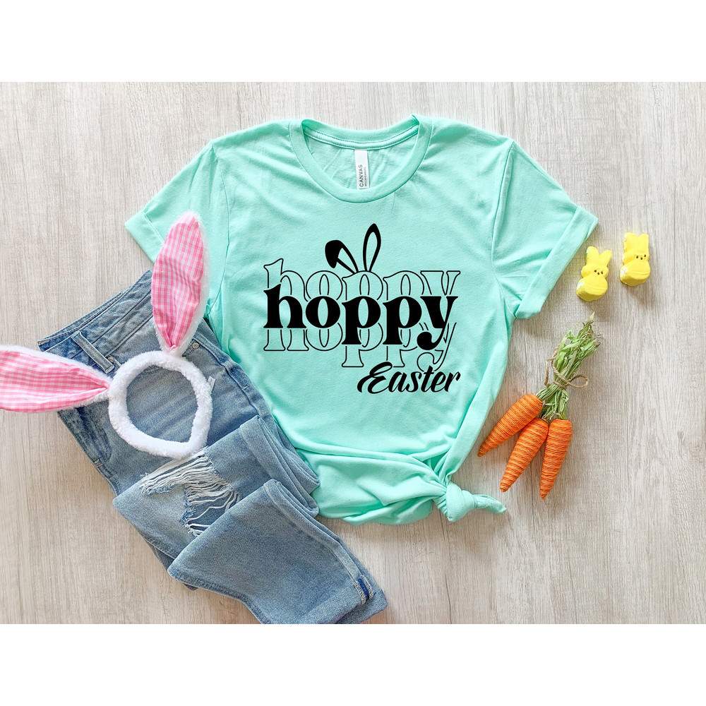 Hoppy Easter Bunny Shirt, Easter Vibes Shirt, Easter Bunny Shirt, Easter Bunny Ears Shirt, Easter Family Shirt, Happy Easter Shirt.jpg