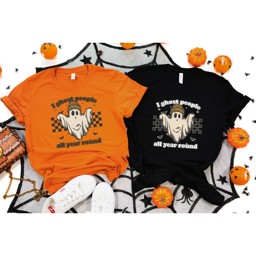 I Ghost People All Year Around Sweatshirt, Halloween Ghost Sweatshirt, Halloween Sweatshirt, Spooky Halloween Shirt, Halloween Gift.jpg