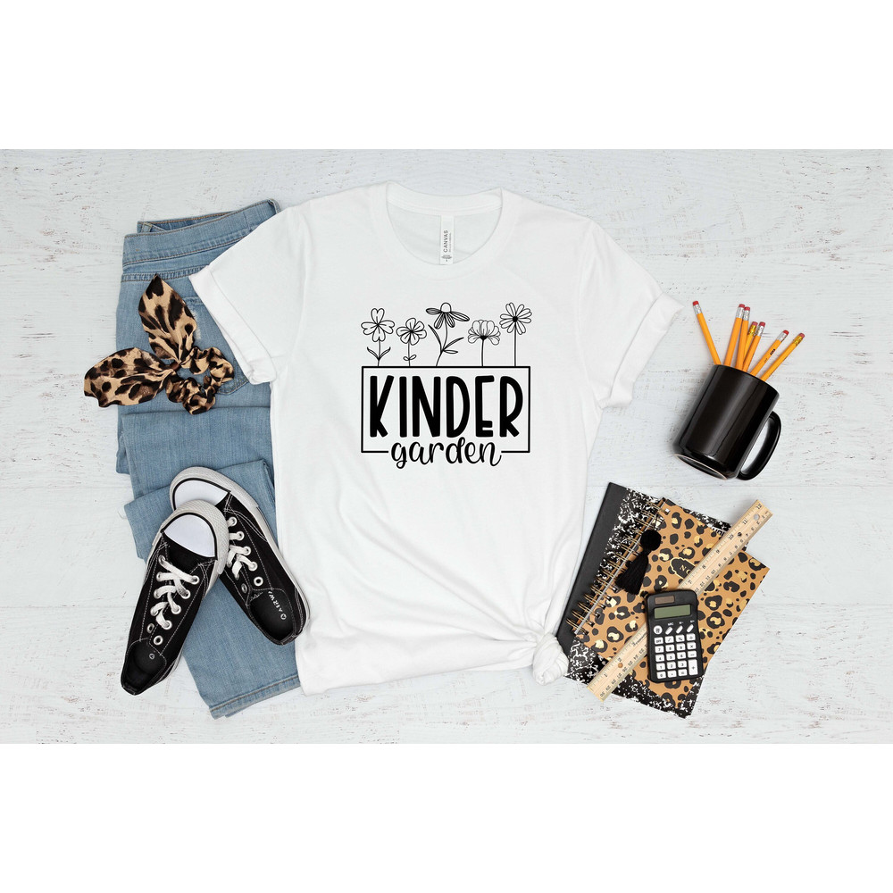 Kindergarten Flowers Shirt, Kindergarten Squad Shirt, Back To School Shirt, Kindergarten Plants Shirt, Kindergarten Teacher Shirt,Flower Tee.jpg