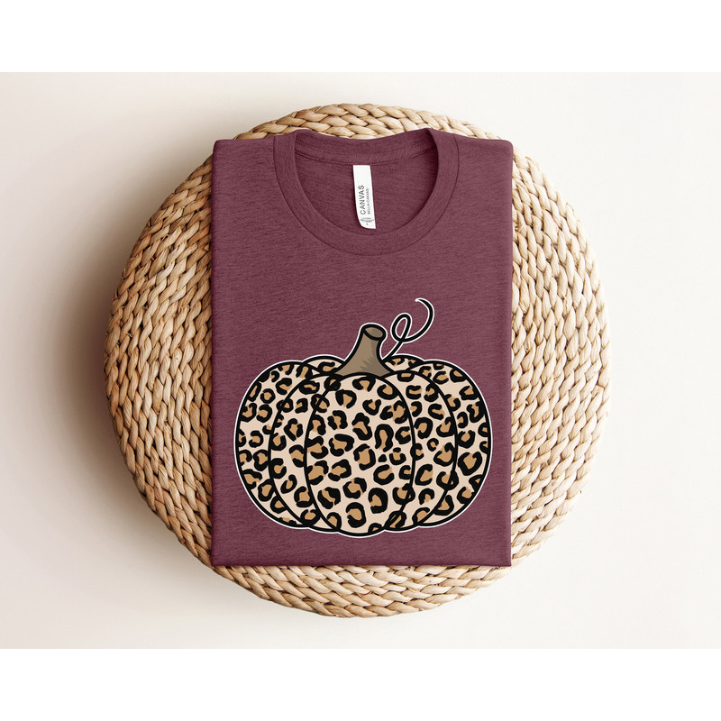 Leopard Pumpkin Shirt, Cheetah Pumpkin Shirt, Hello Fall Shirt, Thanksgiving Sweatshirt, Thanksgiving Shirt For Woman, Cute Pumpkin Shirt.jpg