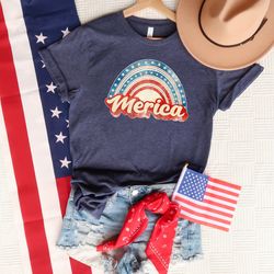 merica shirt, 4th of july rainbow shirt, usa flag shirt, patriotic shirt, american shirt, 4th of july shirt, independenc