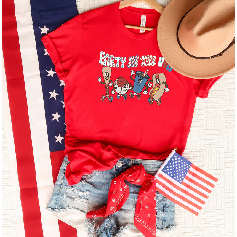 Party In The USA Shirt, American Hot Dog Shirt, USA Flag Shirt, Patriotic Shirt, American Shirt, 4th Of July Party Shirt, Independence Day 1.jpg