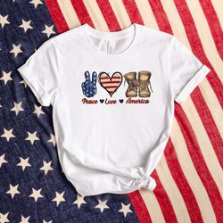 peace love america shirt, america shirt, freedom shirt, patriotic shirt, peace shirt, american shirt, 4th of july shirt,