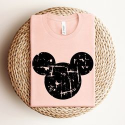 disney mickey shirt, disney shirt for women, disney ear shirt, womens unisex disney shirt, disney mickey silhouette shir