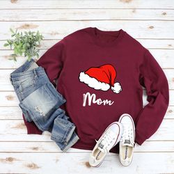 family christmas sweatshirt, santa christmas sweatshirt with name, personalized christmas family sweatshirt, cute merry