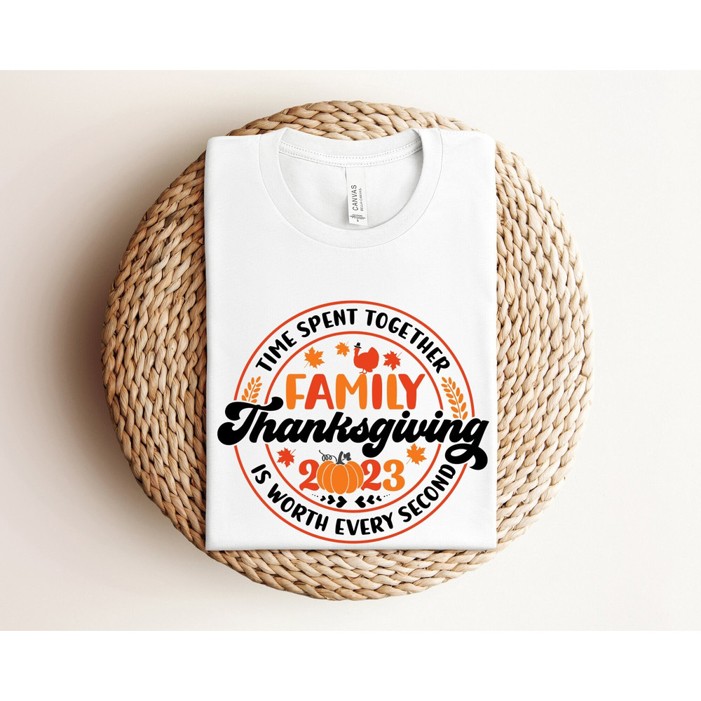 Family Thanksgiving 2023 Matching Shirts, Thankful for My Family Shirt, Thanksgiving Family Dinner Reunion Shirts, 2023 Pumpkin Family Shirt.jpg