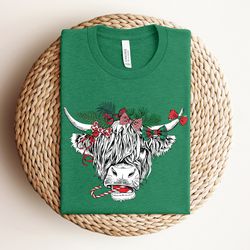 farm animals christmas shirt, merry christmas heifers shirt, christmas cow shirt, highland cow farm christmas farmer shi