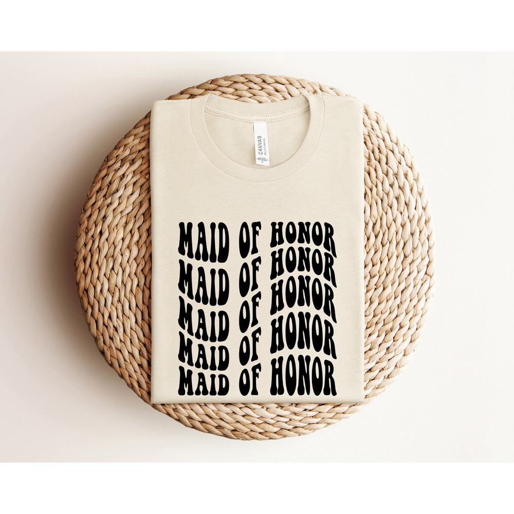 Retro Maid Of Honor Shirt, Retro Bridal Party Shirt, Bachelorette Matching Shirt, Bride Bridesmaids Shirt, Groovy Bachelorette Party Shirt.jpg