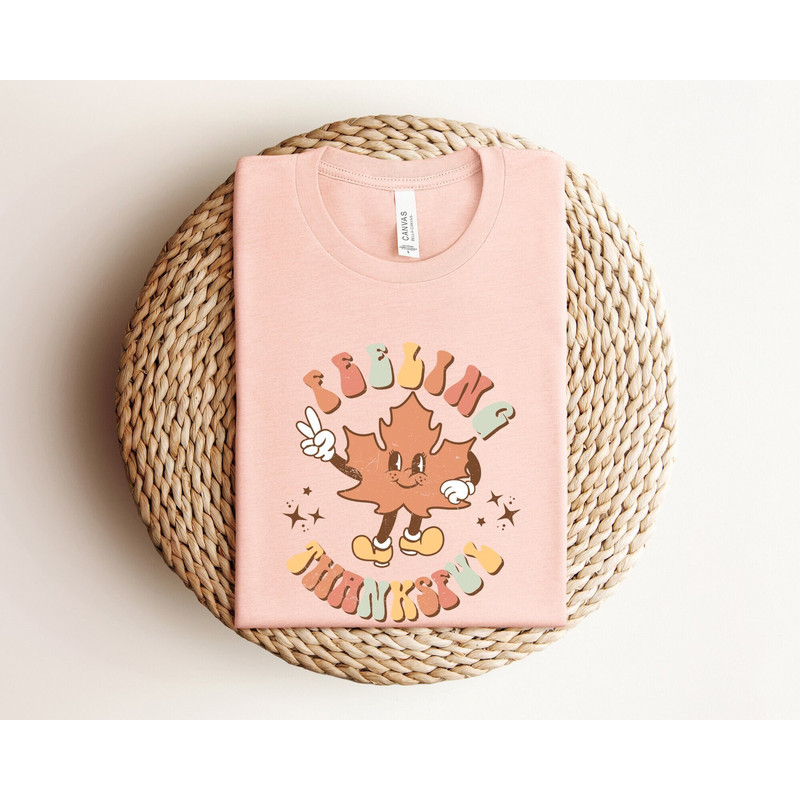 Retro Thankful Shirt, Feeling Thankful Shirt, Womens Thanksgiving Shirt, Cute Thanksgiving Shirt, Fall Clothing, Thankful Family Shirts.jpg