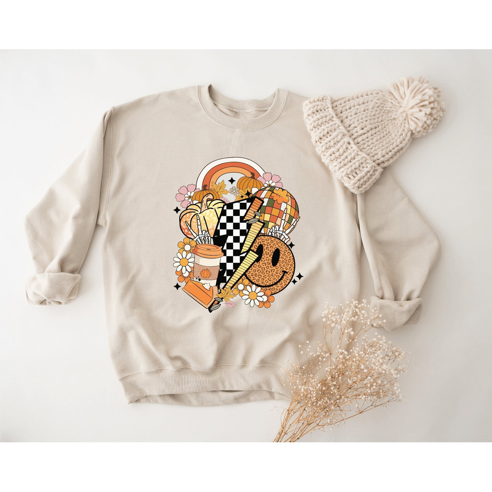 Retro Thanksgiving Sweatshirt, Pumpkin Pies Sweatshirt, Pumpkin Latte Sweatshirt, Thick Thighs Sweatshirt, Thanksgiving Sweatshirt for Women.jpg