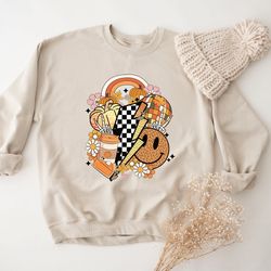retro thanksgiving sweatshirt, pumpkin pies sweatshirt, pumpkin latte sweatshirt, thick thighs sweatshirt, thanksgiving