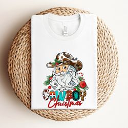 retro western howdy christmas shirt, chrismas gift for cowboys, cowboy howdy shirt, vintage western xmas tshirt, cowgirl