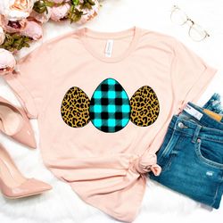 buffalo plaid and leopard print easter eggs shirt,easter shirt for woman,easter shirt,easter family shirt,easter day,eas