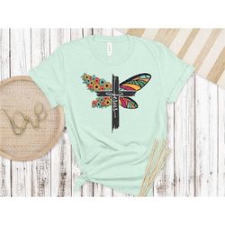 jesus butterfly cros shirt, faith shirt, cool shirt, pray matching family shirt, independence, religion