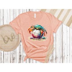 summer t-shirt crab with ball, vacay mode 2023 shirt, vacation mode tee, summer family vacation, family shirts, funny va