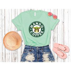 mando coffee baby yoda t-shirt, vacay mode 2023 shirt, vacation mode tee, summer family vacation, family shirts, funny v
